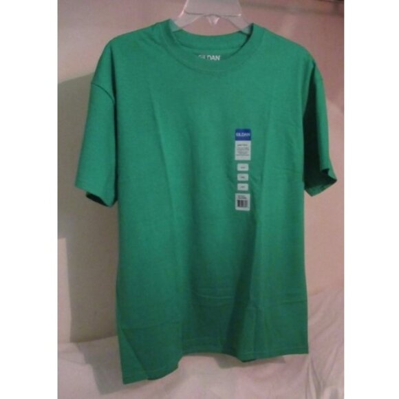 GILDAN pre-shrunk cotton t-shirt Bright green L - Picture 1 of 1
